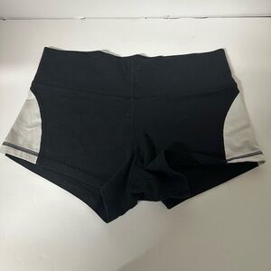 Lululemon Athletica Black/White Spandex Shorts Size 6